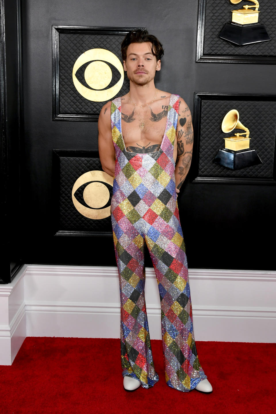 LOS ANGELES, CALIFORNIA - FEBRUARY 05: (FOR EDITORIAL USE ONLY) Harry Styles attends the 65th GRAMMY Awards on February 05, 2023 in Los Angeles, California. (Photo by Jon Kopaloff/WireImage)