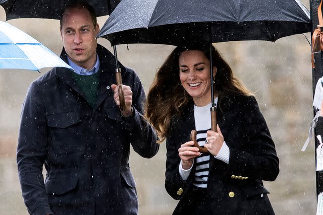 <p>Andy Buchanan - WPA Pool/Getty </p> Prince William and Kate Middleton visit the University of St Andrews on May 26, 2021 in St Andrews, Scotland.