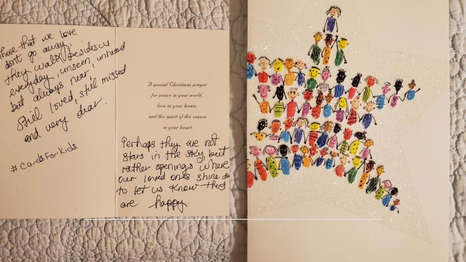 Holiday cards from across the country were sent for survivors of the Borderline shooting, family members of victims and others. A PDF of the cards is being shared via Facebook.