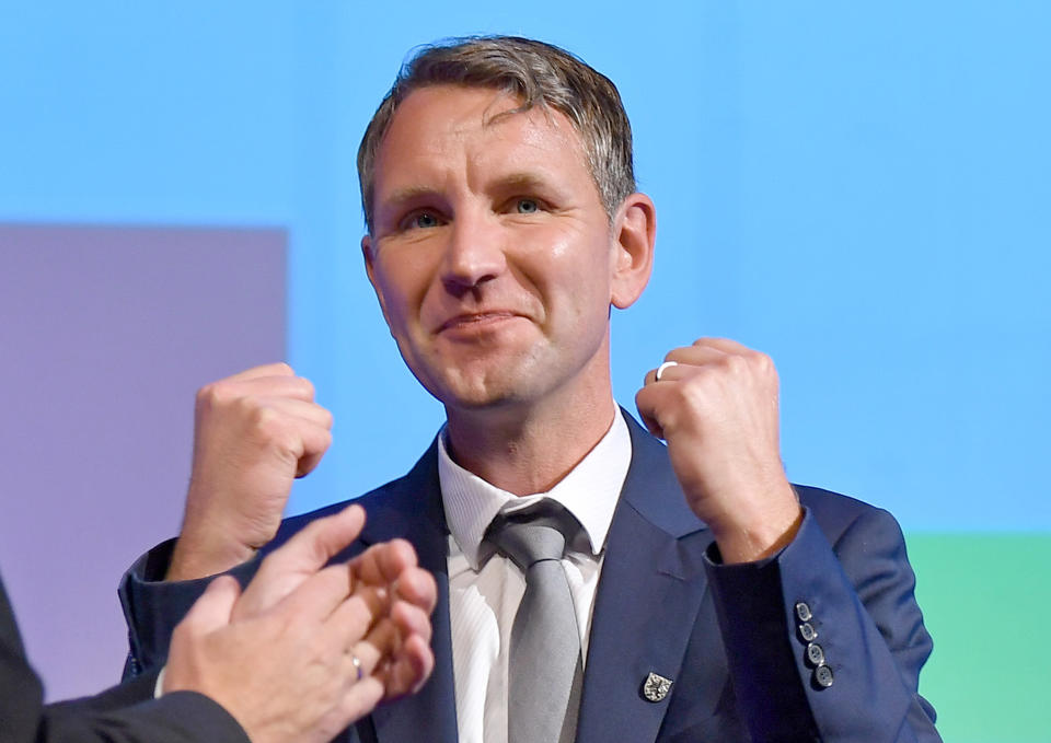 Spitzenamt im Bundesverband oder nicht – Björn Höcke sitzt bei der AfD so oder so fest im Sattel (Bild: dpa)