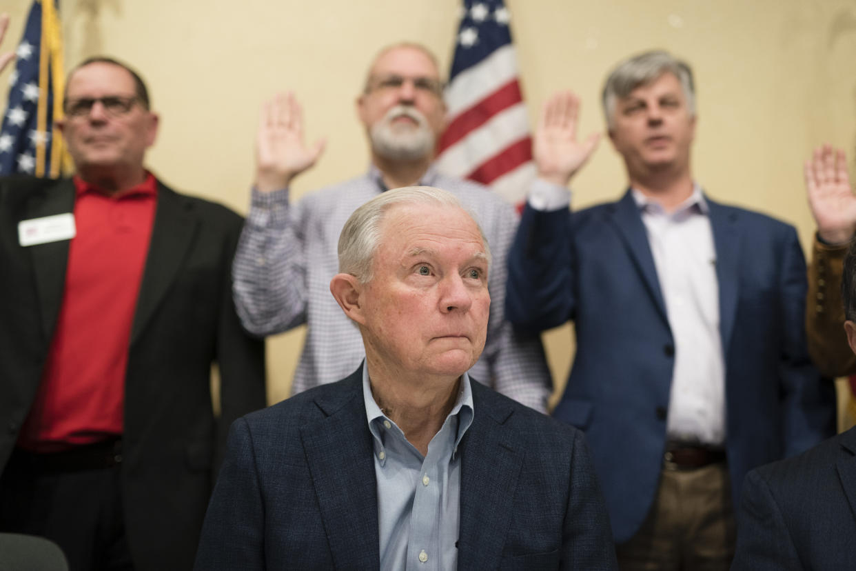 Former Attorney General Jeff Sessions was the first senator to back President Donald Trump in 2016. He&rsquo;s likely to lose the GOP primary in his reelection bid because Trump endorsed his opponent. (Photo: The Washington Post via Getty Images)