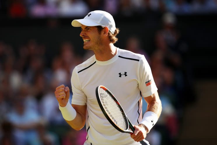 2013 Wimbledon champion Andy Murray moved closer to another title with his semifinal win Friday. (Getty)