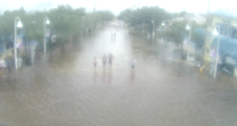 The same view of Beach Blvd S, Gulfport, Florida, after the storm surge from Hurricane Idalia hit on 30 August 2023 (mygulfport.us)