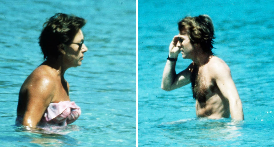 Photos of Princess Margaret and Roddy Llewellyn in Mustique appeared in the press in 1976 [Photo: Getty]