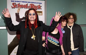 Ozzy Osbourne , Kelly Osbourne , Sharon Osbourne and Jack Osbourne at the LA premiere of Paramount's The School of Rock