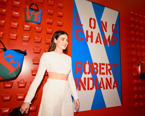 <p>Madison Voelkel/BFA.com</p> Lucy Hale attends the Longchamp x Robert Indiana launch event in New York City