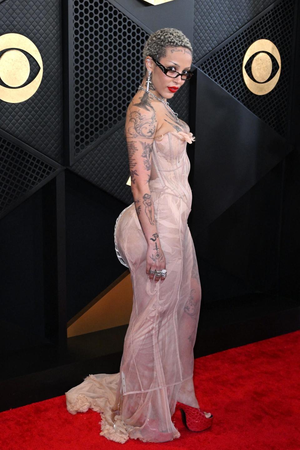 Doja Cat attends the 2024 Grammys.