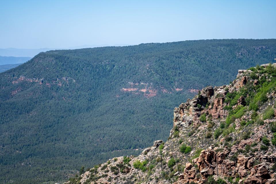 Baker Butte seen from the Mogollon Rim on the Coconino National Forest on May 16, 2022.