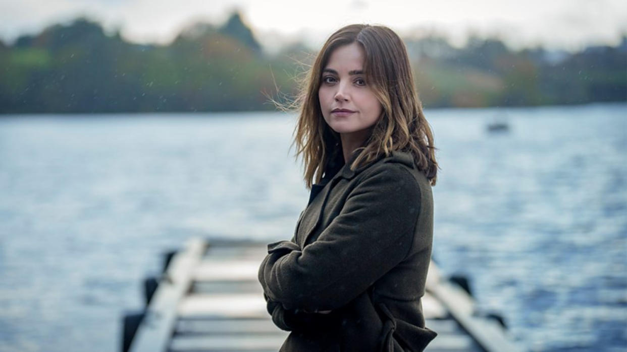 Jenna Coleman is at the centre of a knotty mystery story in The Jetty. (BBC/Firebird Pictures)