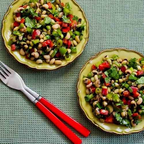 <strong>Get the <a href="http://www.kalynskitchen.com/2012/10/black-eyed-pea-salad-peppers.html">Black-Eyed Pea Salad With Cumin-Lime Vinaigrette recipe</a> by Kalyn's Kitchen</strong>
