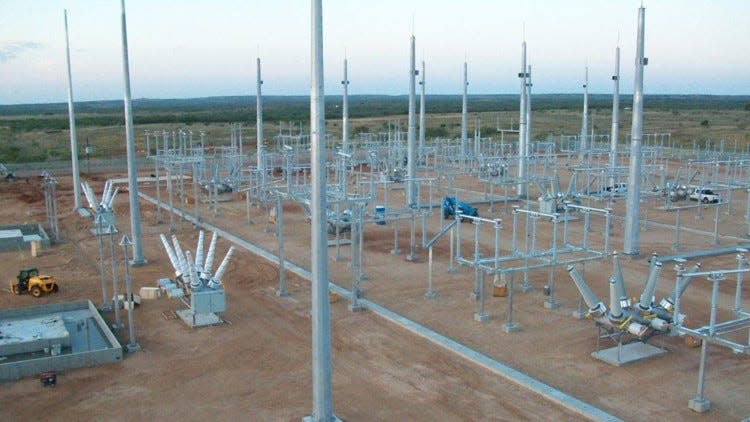 Austin-based Wind Energy Transmission of Texas is constructing a substation near Lubbock as part of its high-voltage transmission network in West Texas. (Photo: Austin American-Statesman)