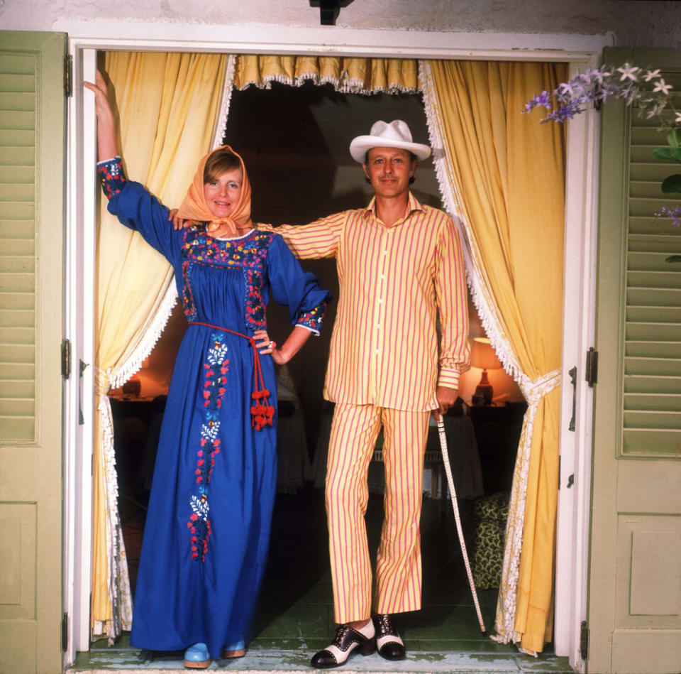 <div class="inline-image__caption"><p>Colin Tennant, 3rd Baron Glenconner, and his wife Anne, on the island of Mustique.</p></div> <div class="inline-image__credit">Slim Aarons/Getty Images</div>