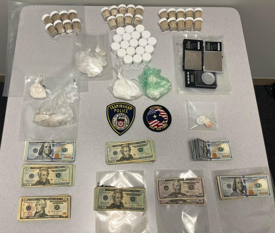 Framingham Police say they seized a large amount of fentanyl and cocaine, as well as a small amount of methamphetamines, on Friday, leading to the arrest of James Salvi.