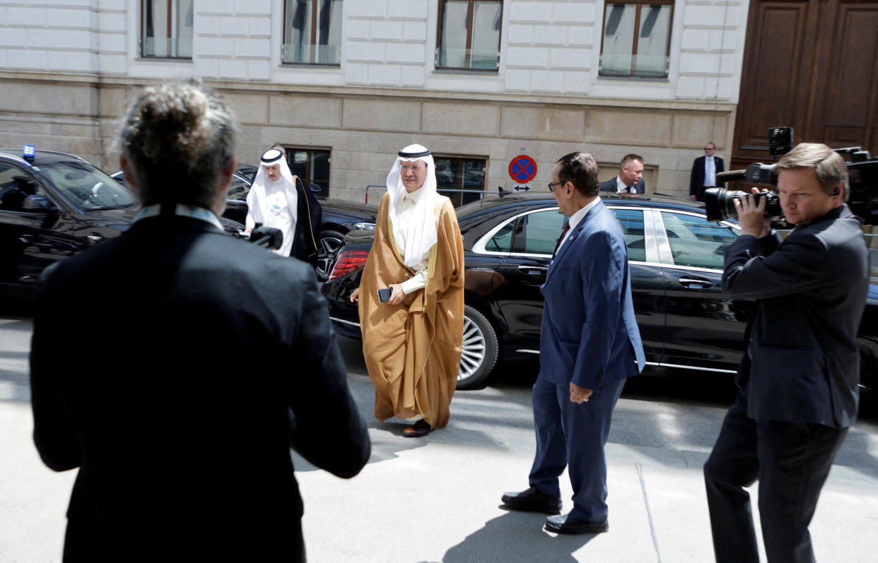 oil prices Saudi Arabia's Minister of Energy Prince Abdulaziz bin Salman Al-Saud arrives for an OPEC meeting in Vienna, Austria, June 3, 2023. Photo: Reuters.