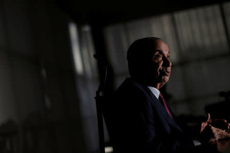 Brazilian Foreign Minister Aloysio Nunes reacts during an interview with Reuters in Brasilia, Brazil, March 14, 2017. REUTERS/Ueslei Marcelino