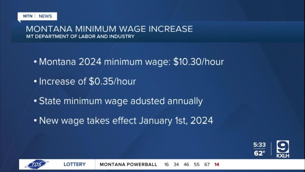 Minimum wage in Montana will increase to more than 10 per hour