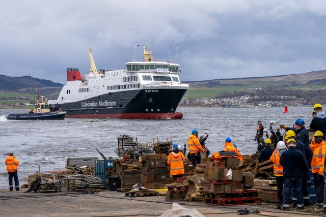 MV Glen Rosa launch