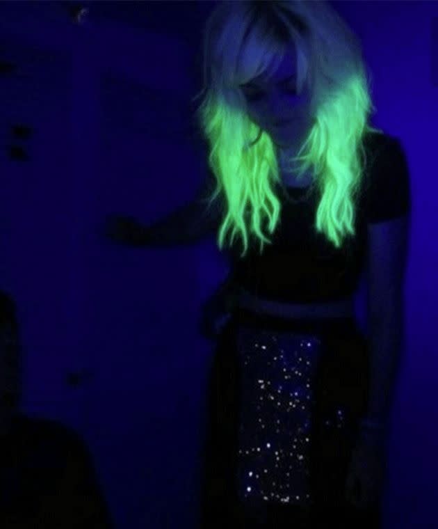 'Electric Lizard' hair dye in action. Photo: Instagram