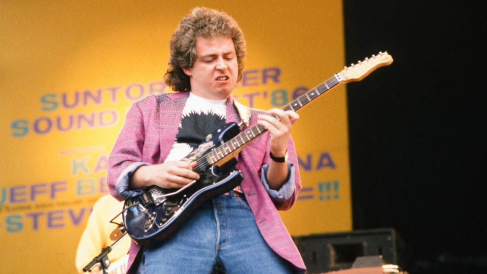 Steve Lukather live at Rock In Karuizawa 1986 with Jeff Beck, Carlos Santana, Nagano, July 1, 1986.