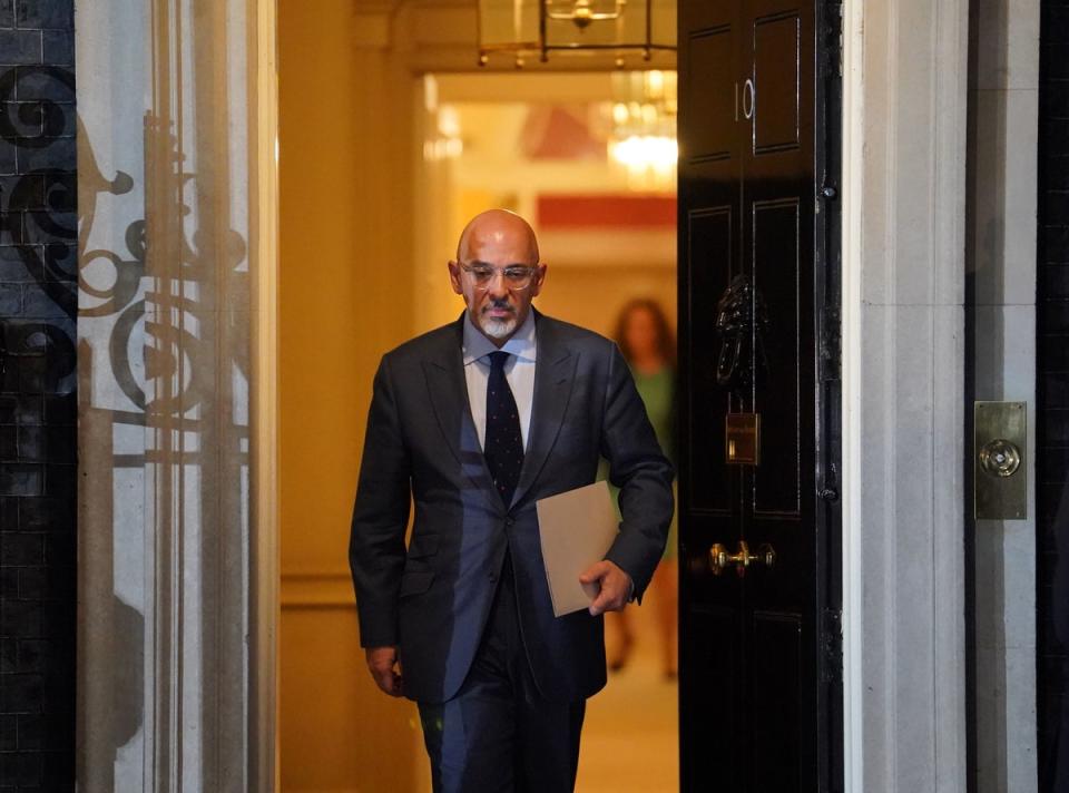 Chancellor of the Exchequer Nadhim Zahawi leaving 10 Downing Street (Dominic Lipinski/PA) (PA Wire)