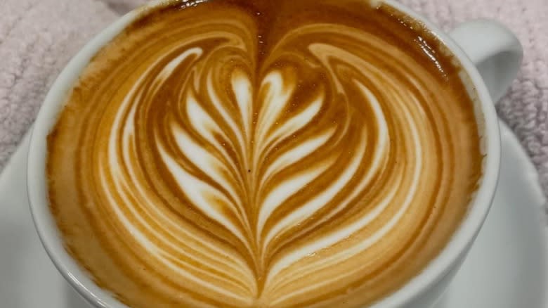 Close-up of latte art