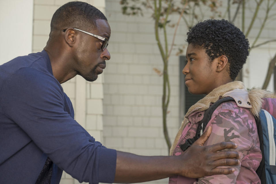 Sterling K. Brown as Randall and Lyric Ross as Deja in <em>This Is Us</em> (Photo by: Ron Batzdorff/NBC)