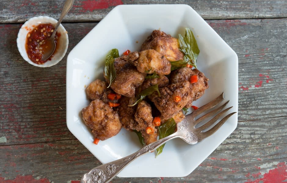 Taiwanese-Style Chicken with Basil and Sichuan Pepper-Salt