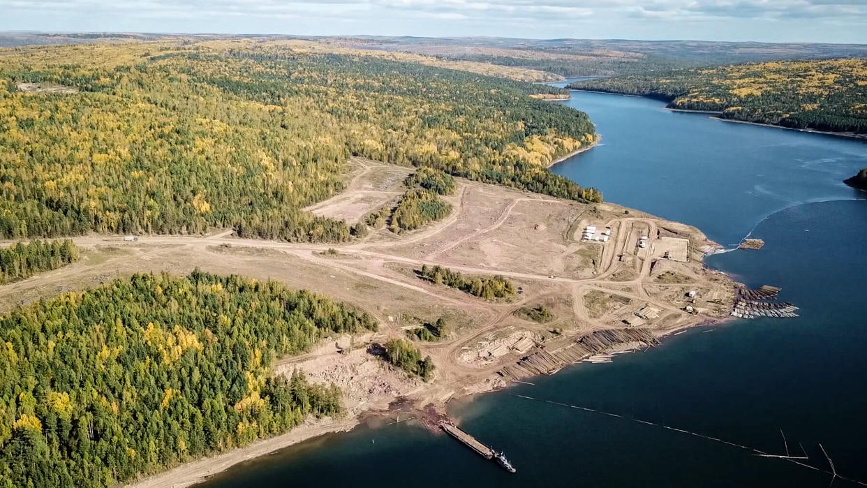 Logging site in Irkutsk, Irkutsk Oblast, Siberia. (EarthSight)