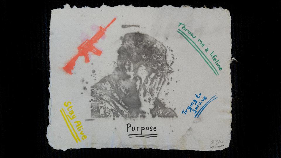 James Yee, a former U.S. Army captain and Muslim chaplain at Guantanamo Bay, makes art using his old military uniforms which he turns into paper. He was jailed and held in solitary confinement for 76 days after being falsely accused of espionage. All charges were eventually dropped, and he received an honorable discharge.