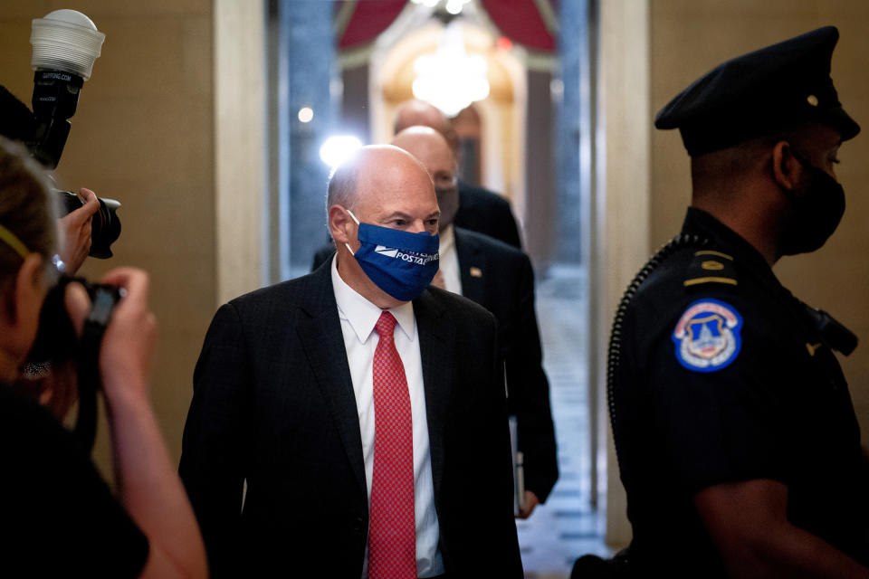 Postmaster General DeJoy visits Capitol Hill in August<span class="copyright">Erin Schaff—The New York Times/Redux</span>