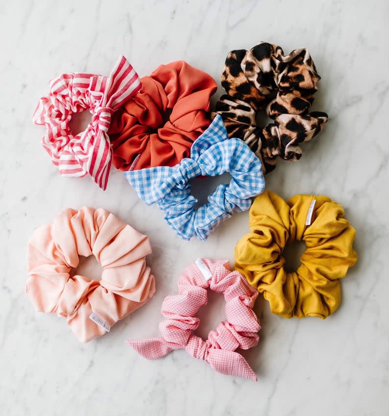 Allette and Co Jillian Harris x Etsy: Red&White striped Scrunchies  