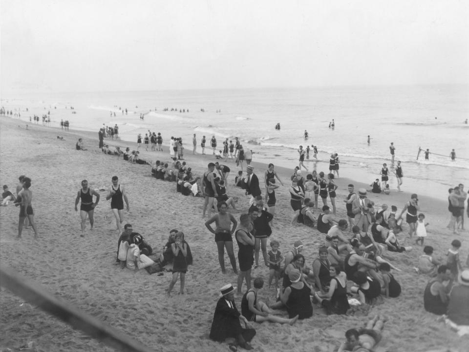 Beachgoers at Coney Island in 1925.