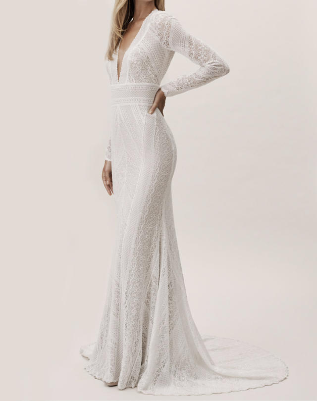 18 Long-Sleeve Wedding Dresses That Will Make You Rethink Going