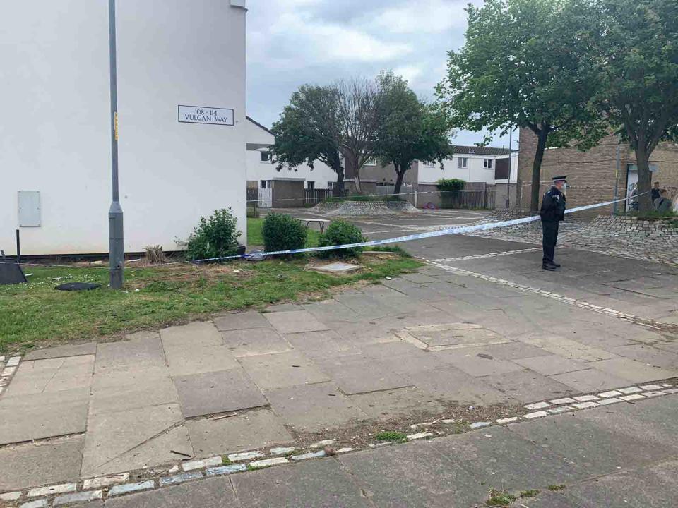 Police cordon on Vulcan Way, Thornaby, after Butler's body was found (Reach)