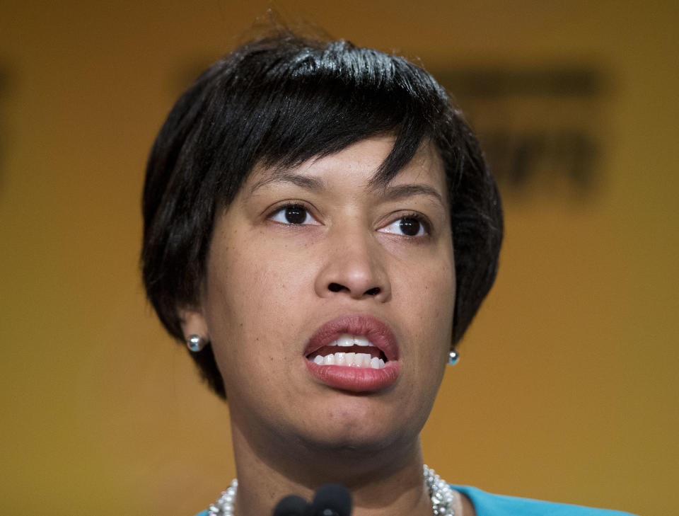 Washington, D.C., Mayor Muriel Bowser issued an order <a href="http://mayor.dc.gov/sites/default/files/dc/sites/mayormb/publication/attachments/2015-109_Prohibition-Travel_to_the_State_of_Indiana.pdf" target="_blank">banning official D.C. government travel to Indiana</a>. "Discrimination is intolerable wherever it exists. I stand with the LGBT community on #RFRA," she tweeted.
