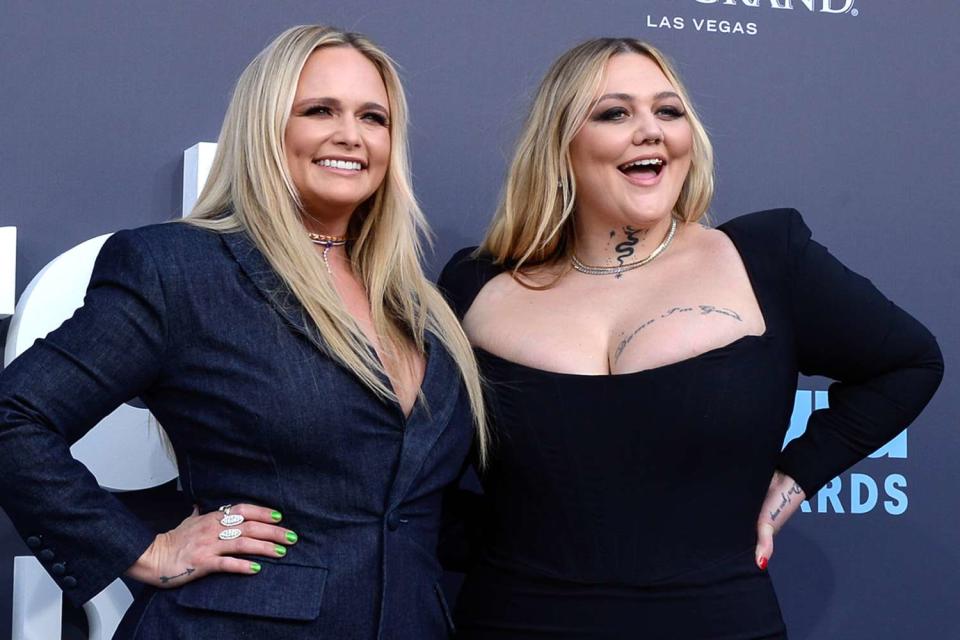 LAS VEGAS, NEVADA - MAY 15: Miranda Lambert (L) and Elle King attend the 2022 Billboard Music Awards at MGM Grand Garden Arena on May 15, 2022 in Las Vegas, Nevada. (Photo by Mindy Small/FilmMagic)