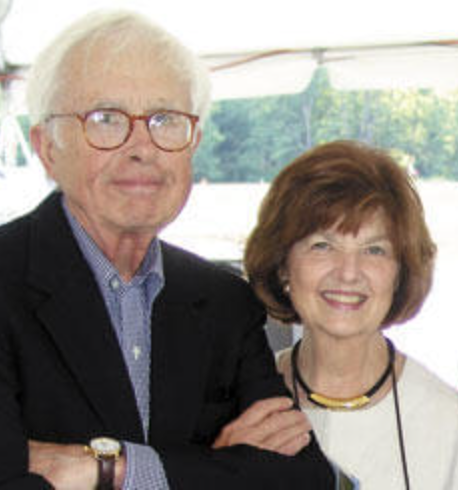 Carl Sorenson with his wife, Sally, at the 2010 groundbreaking ceremony for Aultman Hospital's Compassionate Care Center in Perry Township.