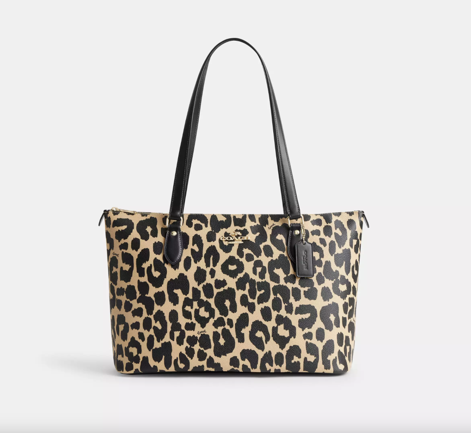 Gallery Leopard Print Tote Bag (Photo via Coach Outlet)