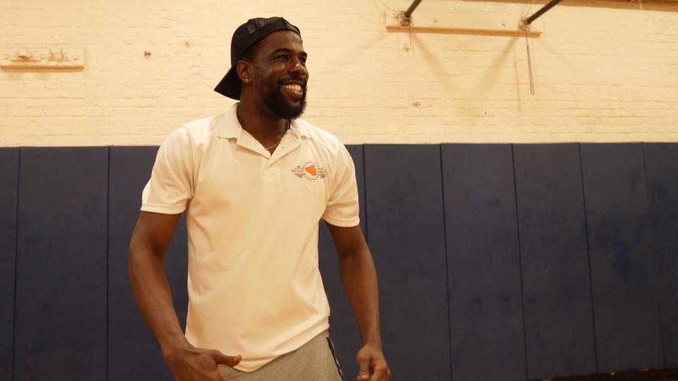 Najee Seabrooks during a Paterson Healing Collective healing space event at School 6 in Paterson on Friday, May 13, 2022.