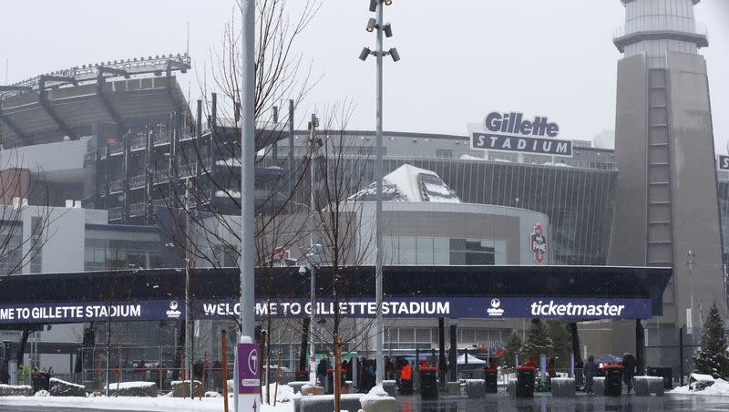 Gillette Stadium prior to an NFL football game, Sunday, Jan. 7, 2024, in Foxborough, Mass. The 2026 World Cup final will be played at MetLife Stadium in East Rutherford, N.J., on July 19. FIFA made the announcement Sunday, Feb. 4, 2024, at a Miami television studio, allocating the opener of the 39-day tournament to Mexico City’s Estadio Azteca on June 11.