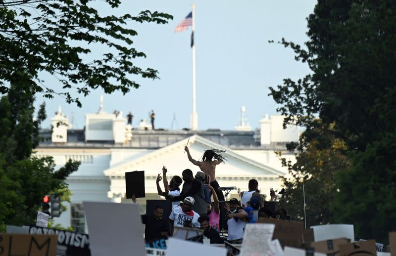 Protest against racial inequality in the aftermath of the death in Minneapolis police custody of George Floyd, in Washington