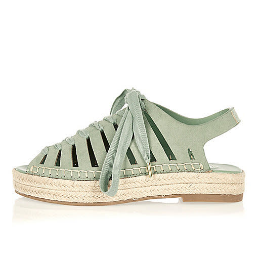 We’re seriously crushing on these pastel mint espadrilles which are only £24 from River Island.