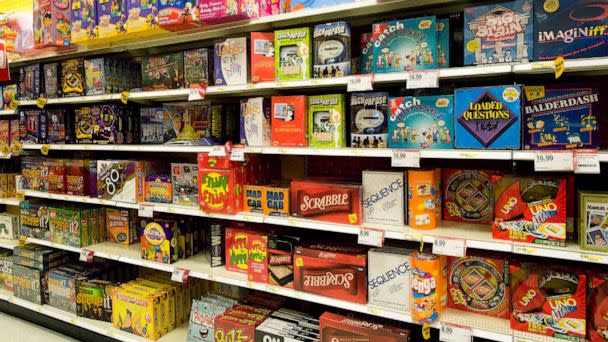 PHOTO: Board game section of a toy store. (John Greim/LightRocket via Getty Images)