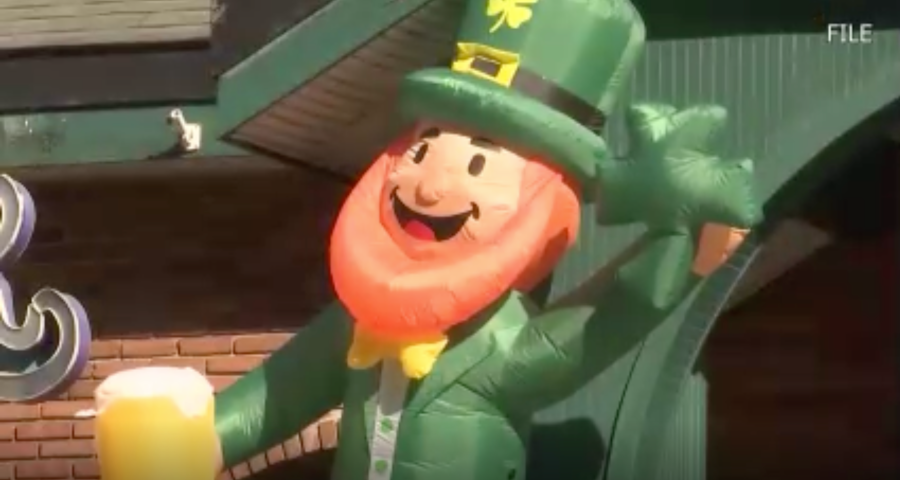 bar crawl at Lansing Brewing Company and leprechaun is from bitcentral WLNS archives