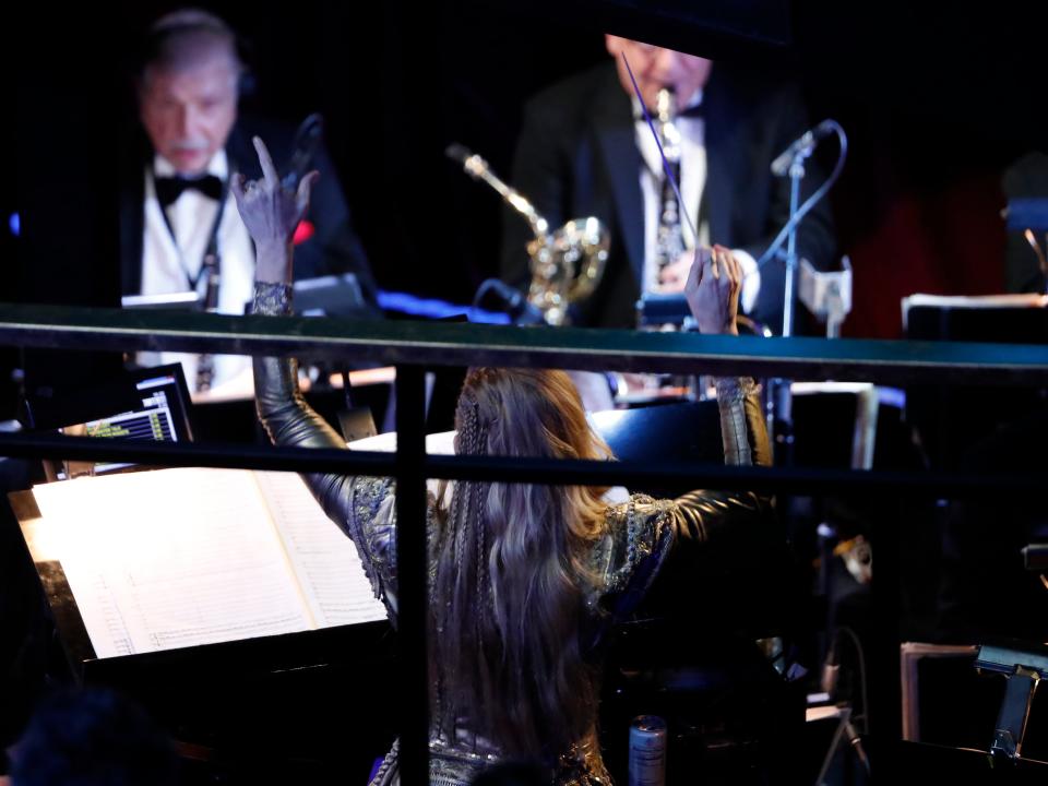 Eimear Noone in the orchestra pit at the 2020 Oscars.