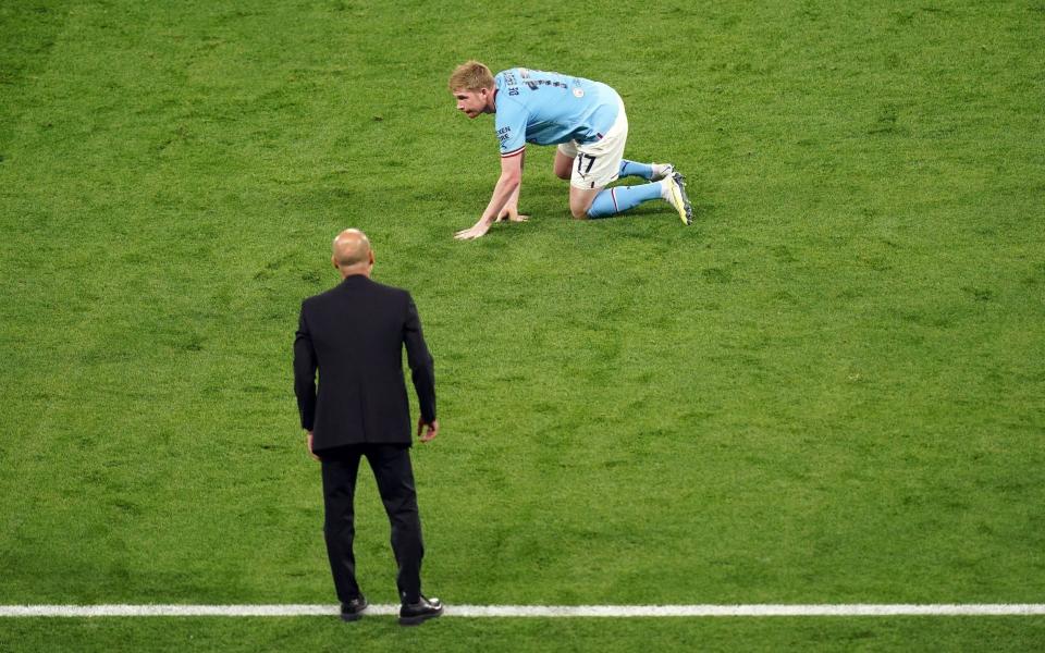 Manchester City's Kevin De Bruyne has had to go off injured - PA