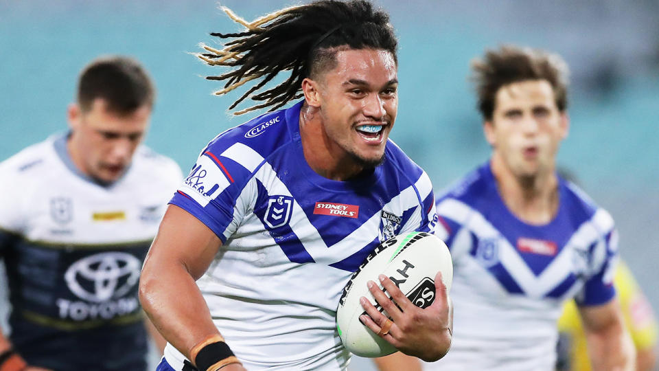 Canterbury's Renouf To'omaga is pictured in round two of the 2020 NRL season. 