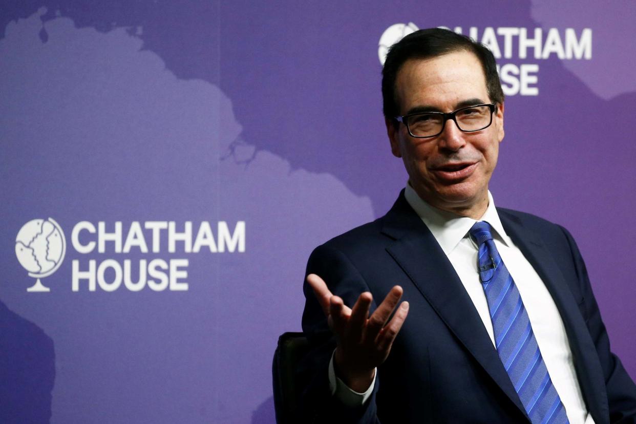 Treasury Secretary Steven Mnuchin spoke at Chatham House in London today: REUTERS