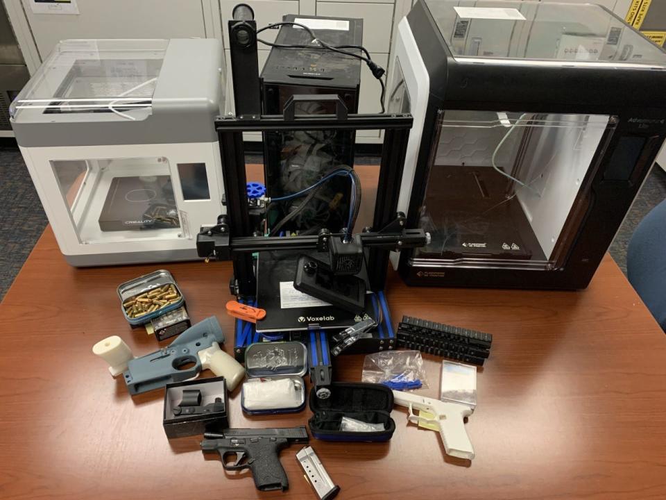 Ventura County Sheriff's officials seized firearms and related items related to unlawful manufacture using a 3D printer by a Simi Valley man barred from having guns due to criminal convictions, officials said.