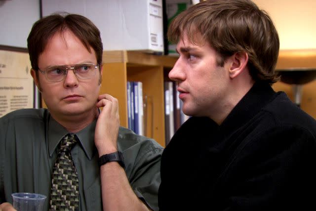 <p>NBC</p> Rainn Wilson and John Krasinski on 'The Office'